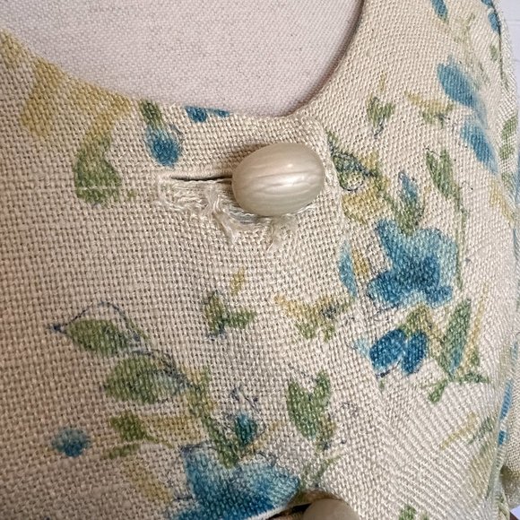 70's Soft Yellow Crop Button Up Top - Size Small - Picture 8 of 13